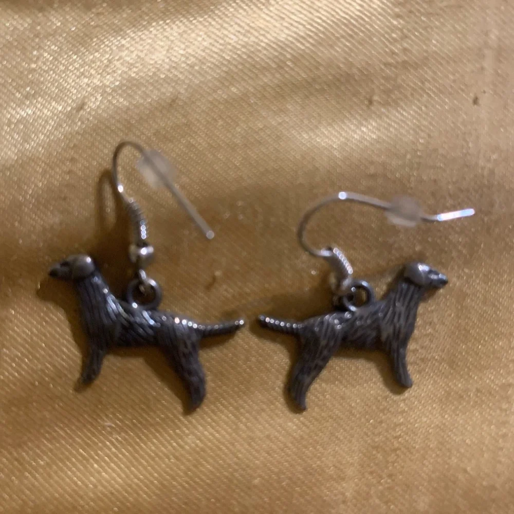 Silver Dog Earrings